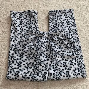 Wide Leg Leopard Print Pants Free Size